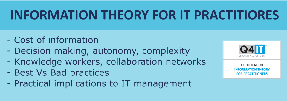 Information theory for IT practitioners – new training